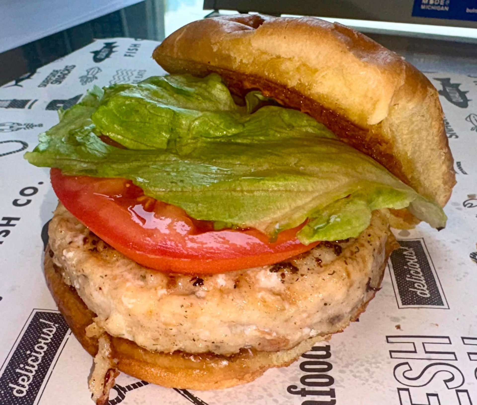 Halibut burger